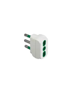 Adaptateur double prise-fiche Fanton 2P T16A, blanc 82110 fiches/prises/adaptateurs